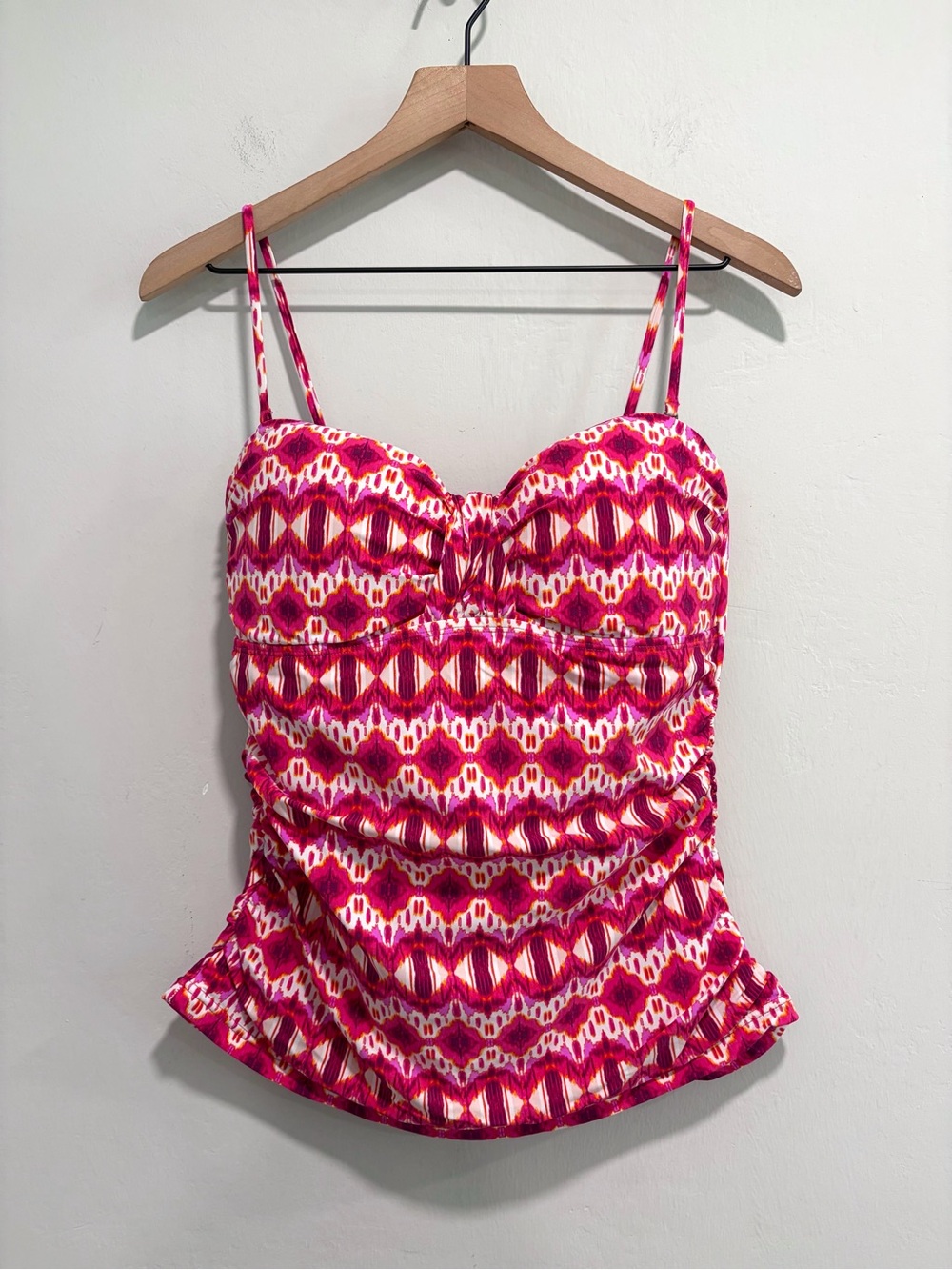 Kenneth Cole Abstract Geometric Tankini Swim Top